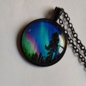 Aurora Borealis Pendant Necklace Colorful Gift Casual Streetwear Whimsical